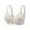 Light Gray, variant on Women’s Front Closure Floral Lace Bra for Everyday Comfort and Support - Wireless T Shirt Bralette with Underwire Alternative (Product Category Bra), 36, White