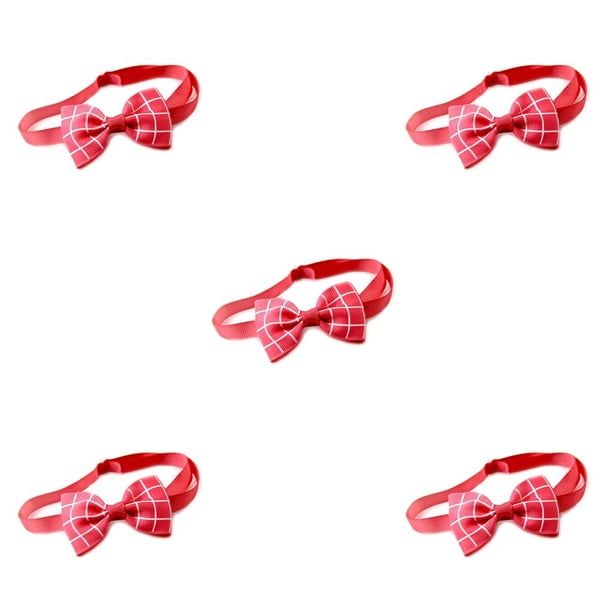 Collares para perros Greeniant Pajarita celosía roja 5Conjunto
