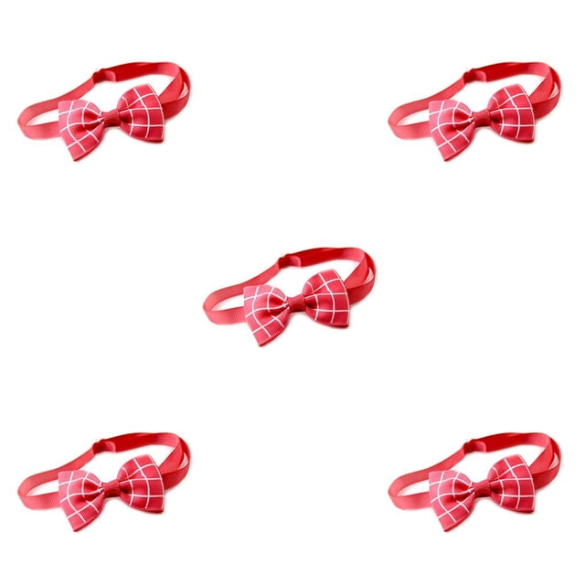 Collares para perros Greeniant Pajarita celosía roja 5Conjunto