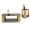 Black+Gold, variant on 2-Piece Modern Luxury Nesting Table Set, Oval Coffee Table & Side Table, 2-Tier Clear Tempered Glass, Vertical Organ Pipe Metal Rods, Polished Chrome Frame for Living Room & Home Office(Clear+Silver)