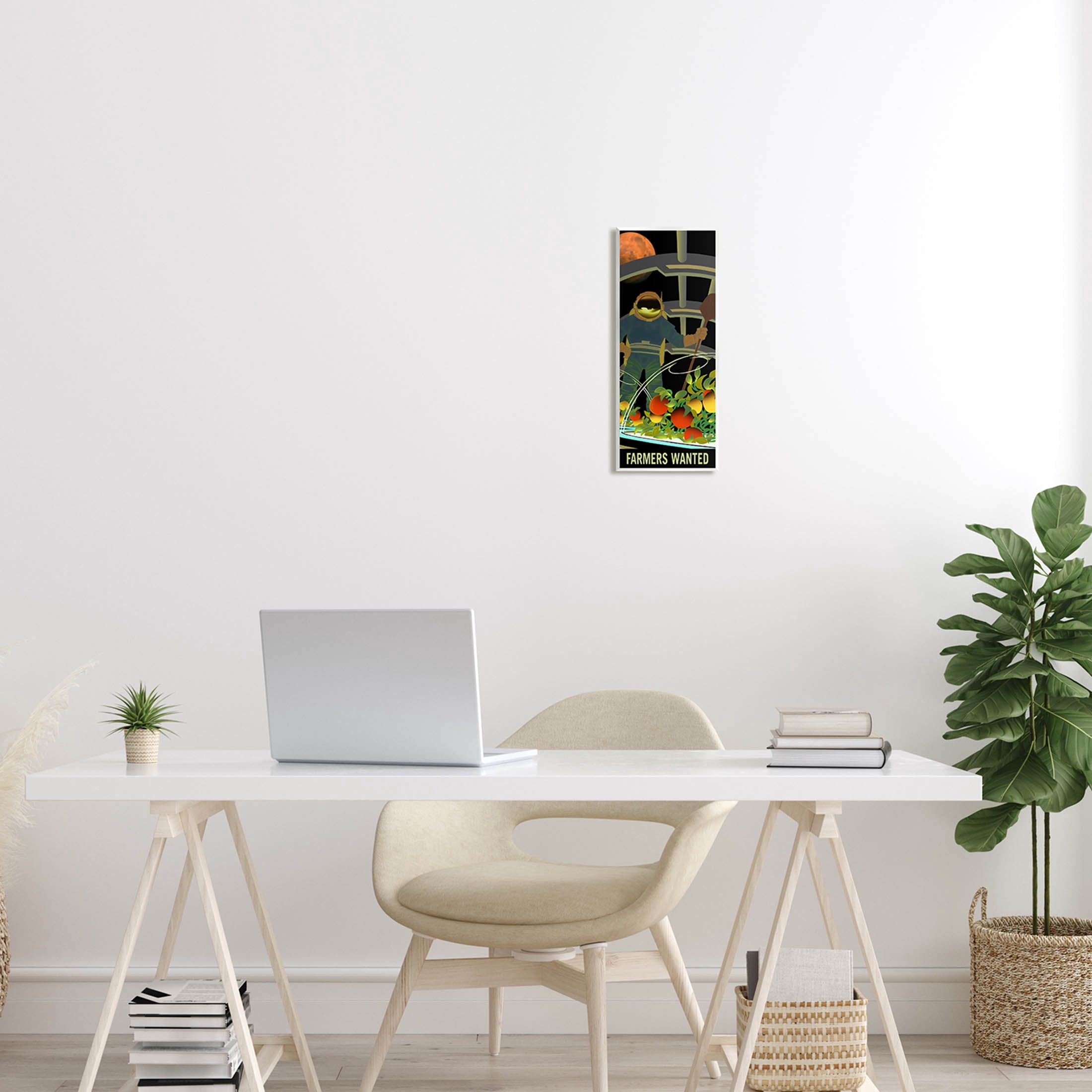Farmers Wanted Astronaut Moon Art for Kids Graphic Art Unframed Art Print Wall Art