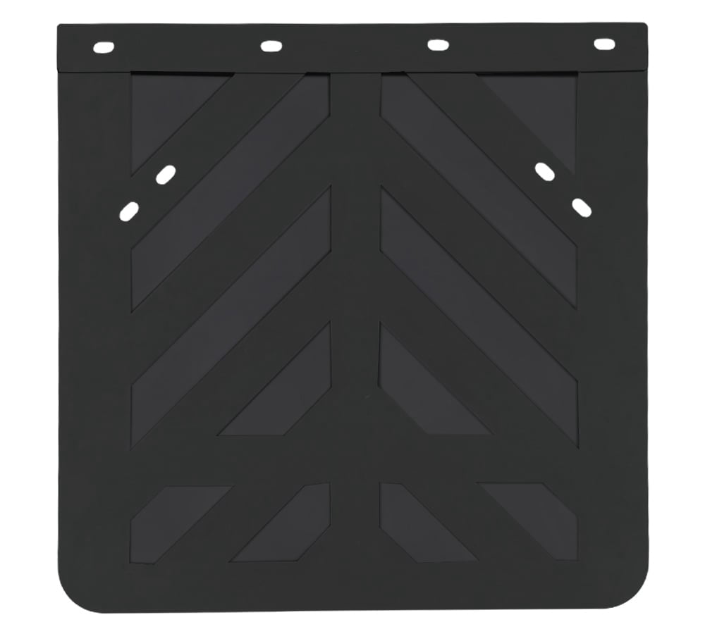 2 Pack Semi Truck and Trailers Mud Flaps - 24"x24" Black Stripped Rubber Truck Splash Guard for Mud, Gravel, & Road Debris Protection