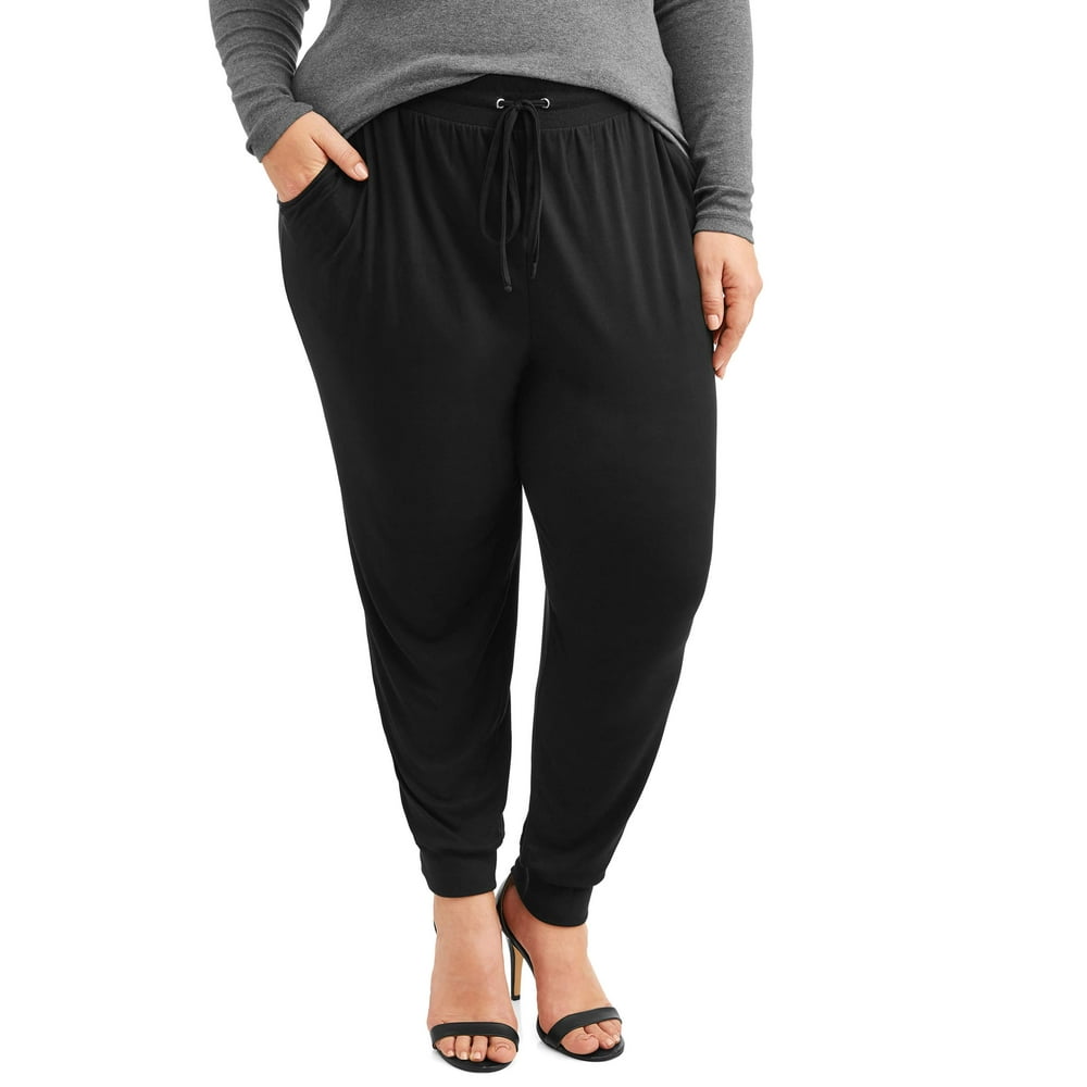 plus size knit joggers