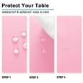 thumbnail image 2 of JIUZHEN Pink Tablecloth for Rectangle Tables - Waterproof and Spillproof Washable Fabric Table Cloth for Dining Room Kitchen Party, 52 x 70 Inch, 2 of 7
