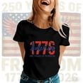 thumbnail image 3 of Independence Day T Shirts for Women Summer Casual Short Sleeve Crewneck America 1776 Graphic Tees Patriotic Tshirts, 3 of 5