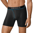 thumbnail image 2 of Hanes Men's Comfort Flex Fit Ultra Lightweight Breathable Boxer Briefs (Black, XL), 2 of 2