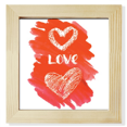 thumbnail image 1 of Rouge Amour Vous Coeur Citation Handwrite Carré Cadre Photo Mur Table Affichage, 1 of 3