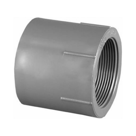 Charlotte Pipe PVC 08101 1800HA Schedule 80 PVC Slip x FPT Female Adapter, 1-1/2 In. - Quantity 10