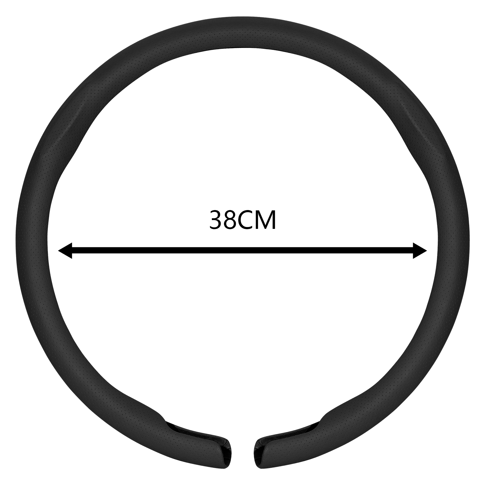 Slim Nappa Leather Steering Wheel Cover Ultra-Thin Design, Breathable, Non-Slip for Comfortable Grip - Universal Fit for 14.5-15 Inch Wheels