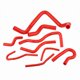 thumbnail image 1 of Kit de 9 mangueras de silicona roja para radiador de coche para Civic D15 D16 SOHC EG/EK 1992-2000, 1 of 14