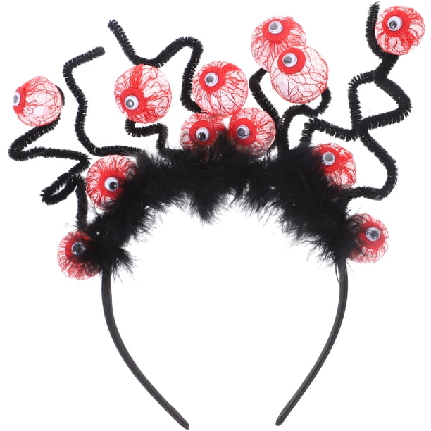KAKOWELY Diademas con forma de ojo de Halloween, diademas decorativas para fiestas, adornos para el cabello