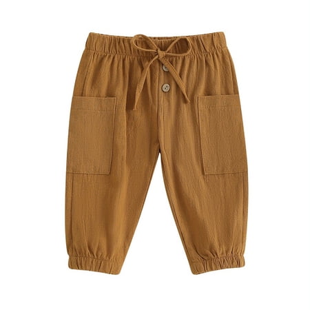 Ruyang Toddler Baby Girls Boys Cotton Linen Pants Balloon Hippie Long Pants Boho Muslin Basic Bottoms Joggers Summer Cute Clothes