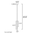 thumbnail image 5 of ET2 Lighting - Diaphane - 23.75 Inch 5W 1 LED Pendant-Black Finish, 5 of 5