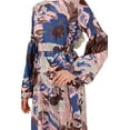 thumbnail image 4 of Powder Pink - Saxe Blue - Floral - Crew neck - Unlined - Modest Dress - Refka, 4 of 5