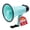 A Teal, variant on 20W Megaphone Bullhorn, Built in Siren & 240s Recording, 5.4"×8.6" Portable Megaphone with Volume Control Cover Up to 300 feet+ for Indoor and Outdoor Activities