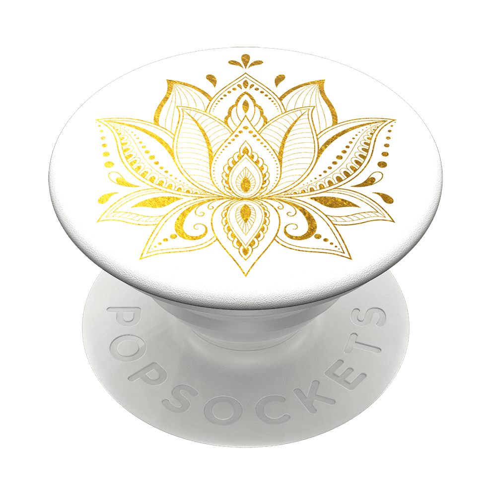 Popsockets Grip with Swappable Top for Cell Phones, PopGrip Golden Prana