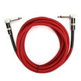 thumbnail image 1 of Guitar Cable 10ft 1/4 Inch Right Angle Cable, 22AWG Oxygen Copper Instrument Cable with Flexible Cotton Braid for Electric Guitar Bass Amp and Pro Audio Equipment, 1 of 7