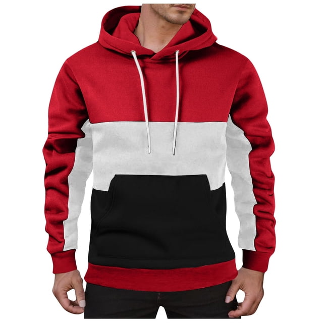 TJAZFJPA Sweat à Capuche Blanc pour Hommes, Poche à Cordon, Design Graphique, Marron Cool