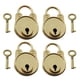 thumbnail image 1 of 4 Piezas Vintage Padlock Mini Cerrojo con Llave para Joyero Libro de Almacenamiento Diario Soledad Mini candado de bloqueo, 1 of 4