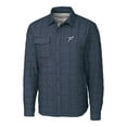 thumbnail image 2 of Men's Cutter & Buck Heather Navy Reading Fightin Phils Rainier PrimaLoft Eco Insulated Quilted Button-Up Shacket, 2 of 3