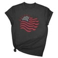 thumbnail image 3 of Busydd Womens Tops Comfy Cotton Tshirts Shirts for Women 4th of July American Flag Graphic Tees Independence Day Patriotic Tees Casual Round Neck Short Sleeve Summer Tops 2XL, 3 of 3