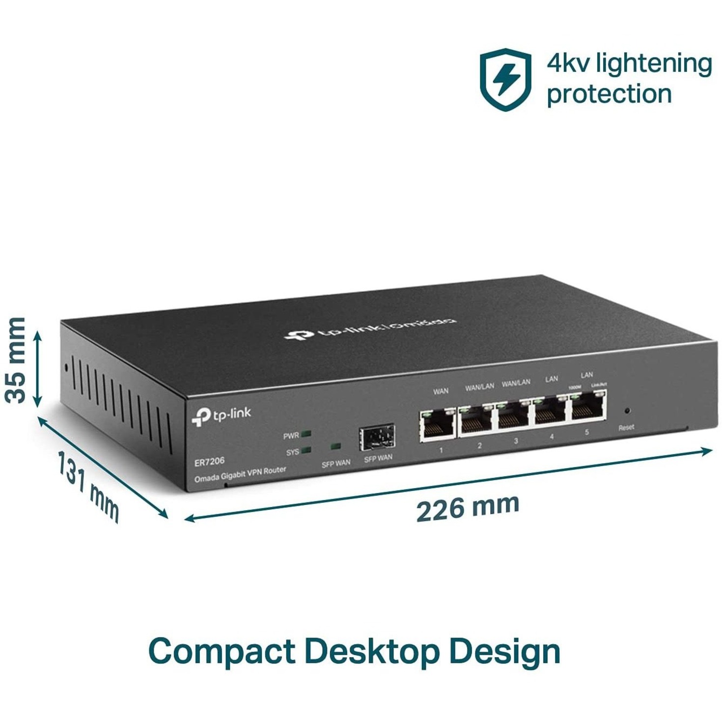 TP-Link ER7206 - Multi-WAN Professional Wired Gigabit VPN Router - image 5 of 10