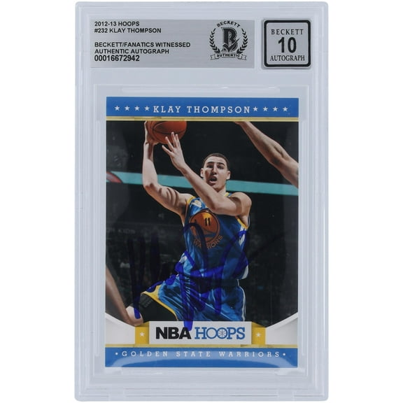 Klay Thompson Golden State Warriors Autographed 2012-13 Panini Hoops #232 Beckett Fanatics Witnessed Authenticated 10 Rookie Card - Fanatics Authentic Certified