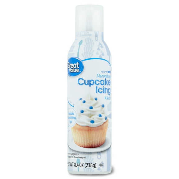 Great Value White Cupcake Icing, 8.4 oz