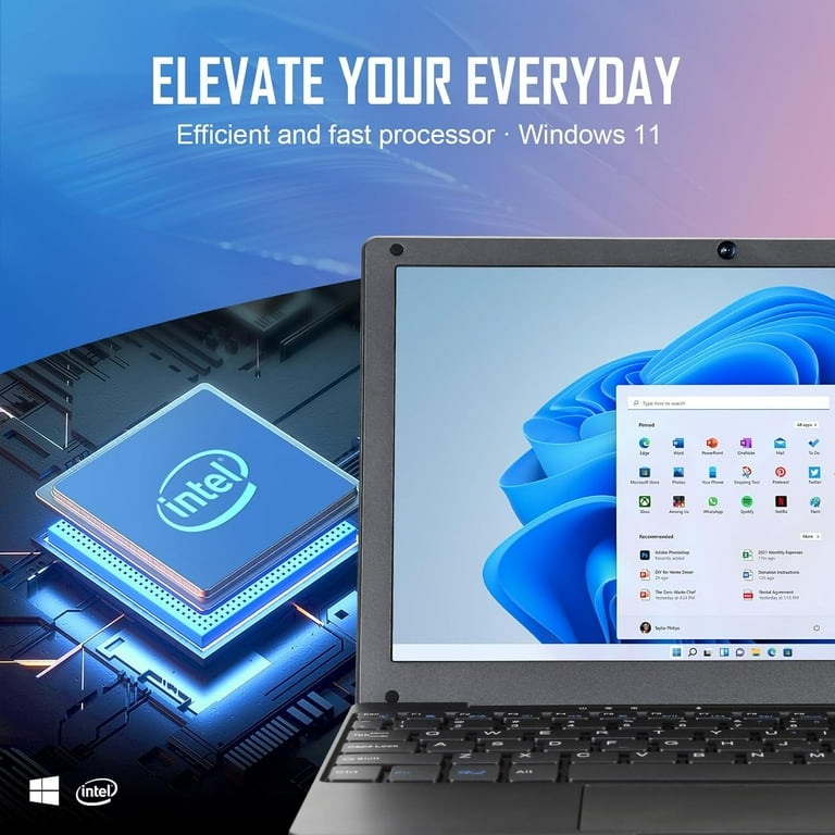 NBD Windows 11 Mini Laptop 8GB RAM 128GB ROM Intel Celeron