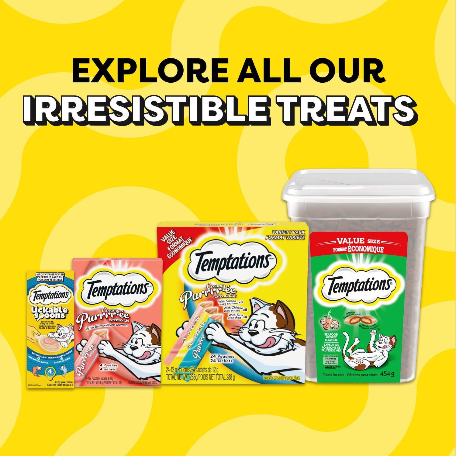 Temptations Tasty Chicken Flavour Soft & Crunchy Adult Cat Treats