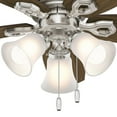 thumbnail image 6 of Hunter 42 inch Indoor Ceiling Fan with LED Lights - Ceiling Fan with Pull Chain, For Bedroom, Living Room, or Kitchen, Low Profile Mount, No Remote, 5 Blades - Builder 51092, Brushed Nickel, 6 of 16