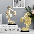 thumbnail image 4 of Silence Is Golden Sculpture Modern Minimalist Abstract Craft,Broken Face Creative Thinker Ornament Souvenir Real Life Art Interesting Statue Decor Gif, 4 of 5