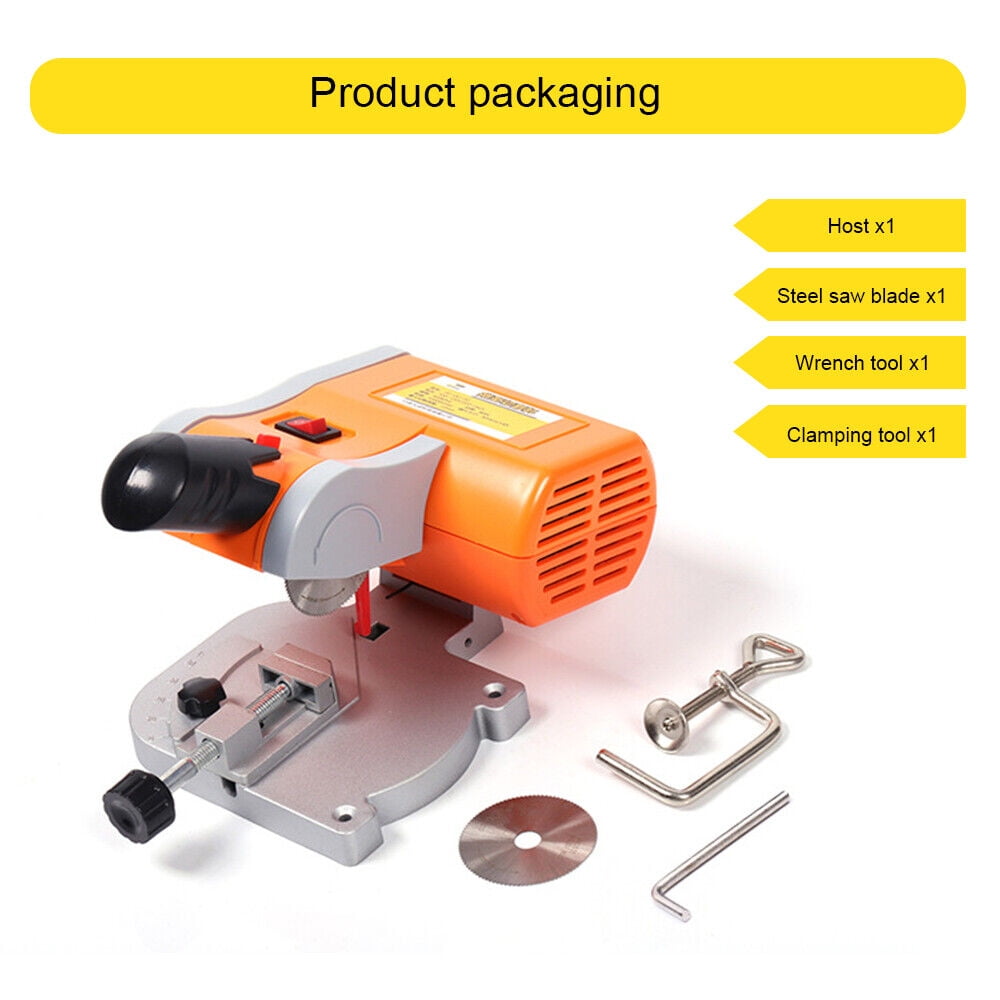 Miumaeov Bench Top Mini Cut Off Saw 0-45° Miter Saw Metal Plastic Wood Cutting Tool 2'' Blade Accurate Precision Cutter