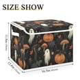 thumbnail image 5 of Yayeee Collapsible Cube Storage Bin with Lid Fabric Closet Decorative Basket with Handles, Autumn Ghost Pattern, 5 of 7