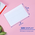 thumbnail image 2 of BAZIC Ruled Index Cards 4"X6" 2400 Count, White Ruled Lined Flashcards, 2 of 7