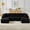 Black, variant on Vanress 133" U-Shaped Modern Sofa Modular Sectional Cloud Couch with Storage & Cupholders, Deep Seat Boneless Couches Corduroy Sofa for Living Room, Bedroom and Apartment, Black
