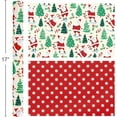 thumbnail image 6 of Christmas Wrapping Paper Roll - Skating Santa and Trees & Red Polka Dot Reversible Gift Wrap Design for Christmas, New Year Celebration, Holiday - Mini Roll - 17 Inch x 33 Feet, 6 of 12