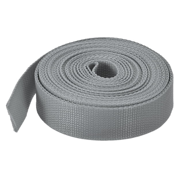 Correa de tejido de polipropileno ligero de 1 1/4" 10 yardas mochila gris para correas de carga de equipaje
