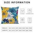 thumbnail image 5 of PRATYUS Navy Blue Teal and Yellow Grey Throw Pillow Covers Elegant Dahlia Flower Outdoor Decorative Pillows Cover Summer Floral Pillowcase Square Cushion Cover for Bed Couch Sofa Decor 22x22in, 5 of 5