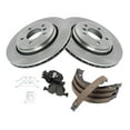 thumbnail image 2 of TRQ Rear Brake Pad & Rotor Kit Brake Pads Brake Rotor Parking Brake Shoe Set Ceramic Fits Select 2001-2006 BMW 330Ci 2001-2005 330i 330xi, 2 of 6