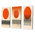 thumbnail image 3 of Designart "Minimalist Geometric Sunset in Bold Orange III" Modern Geometric Wall Art Set Of 3 - Orange Abstract Gallery Wall Set For Home Decor, 3 of 7