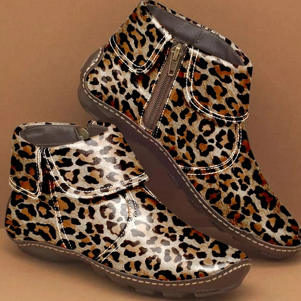 Flat leopard best sale booties