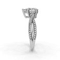 thumbnail image 4 of BEST Jewel Pear Cut Moissanite Engagement Ring - 2 Ct Lab-Created Solitaire Ring with Infinity Twisted Cross Over Shank - 14K White Gold Plated Prong Setting for Women - Perfect Gift for Weddings, 4 of 4