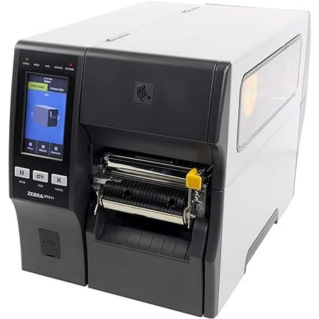 ZEBRA ZT411 Thermal Transfer Industrial Printer 203 dpi Print Width 4 in Features Serial, USB, Ethernet, and Bluetooth Connecting Options Peeler with Full Rewind ZT41142-T410000Z