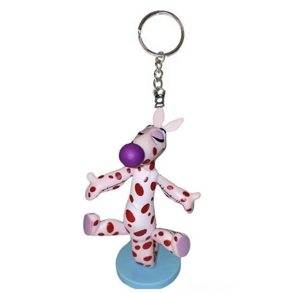 Tigger in Polka Dots PVC Key Ring Keychain Figure Figurine 3" Disney POOH Charm