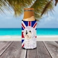 thumbnail image 3 of Maltese with English Union Jack British Flag Ultra Hugger for slim cans, 3 of 6