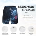 thumbnail image 6 of Picia Heart Axolotl pattern Mens Swim Trunks with Compression Liner Stretch Beach Shorts Quick Dry with Zipper Pockets No-Chafing Board Shorts-Large, 6 of 9