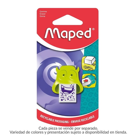 Goma Maped Pequeños Monstruos Varios Colores 1 pza