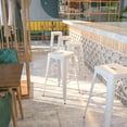 thumbnail image 2 of Flash Furniture Commercial Grade 30" High Backless White Metal Indoor-Outdoor Barstool with Square Seat, 2 of 12