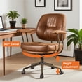 thumbnail image 5 of XIZZI Executive Office Chair Recline Function 19.7" Wide Seat, Ergonomic Desk Chair with Comfy Lumbar Support, Dark Brown (Suede Leather), 5 of 8